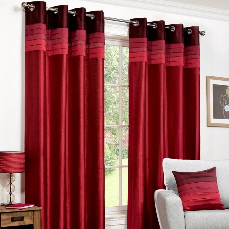 Seattle Curtains (45" Width x 72" Drop) - Red